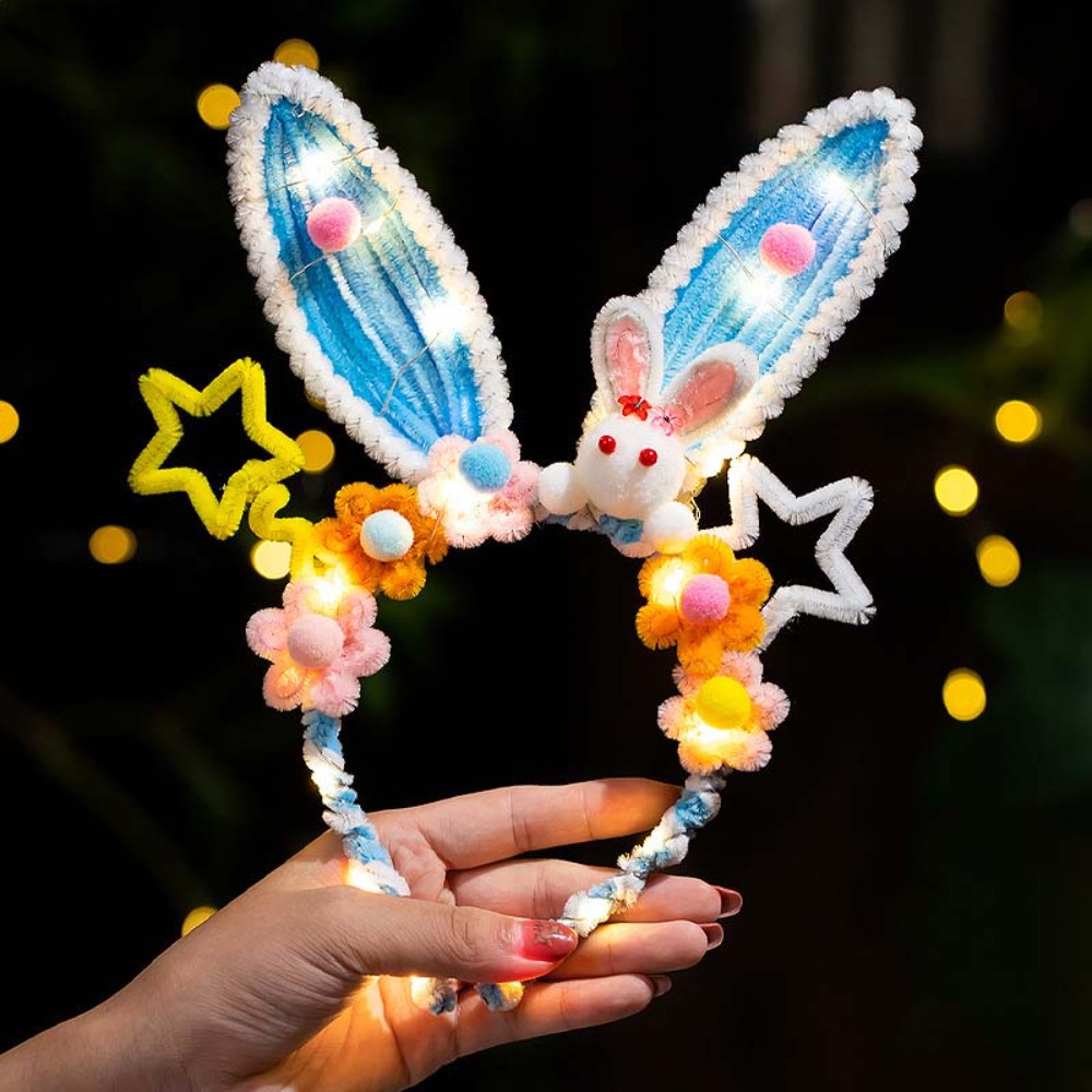 Easy Cosplay Prop - Handmade Bunny Headband Luminous Twisted Stick