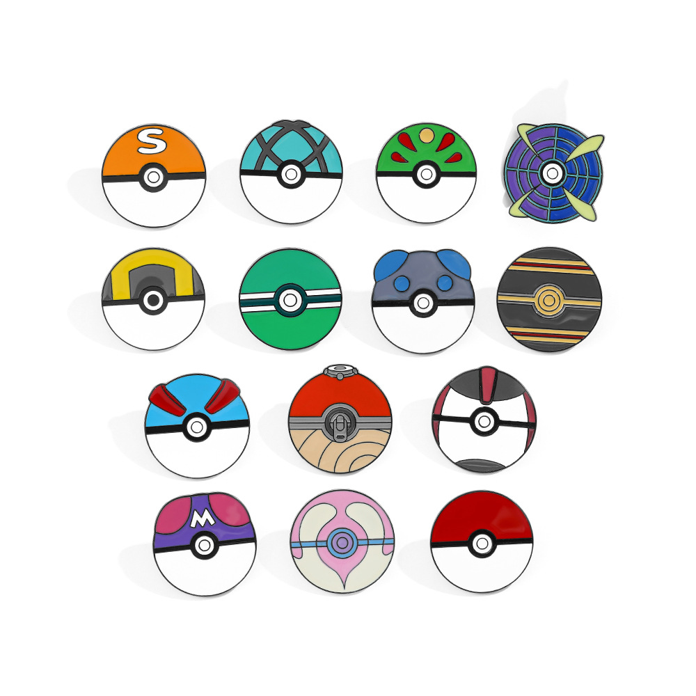 Anime Ball Cartoon Enamel Pins - đánh giá và giá Pokeball Cosplay Prop