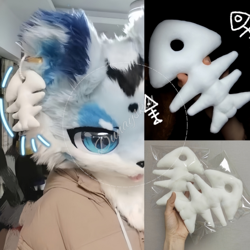 Plush Fishbone Keychain For Fu - đánh giá và giá Fishbones Cosplay Prop
