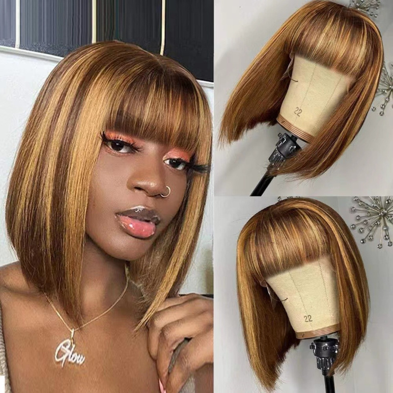 Women's short with air bangs,  - đánh giá và giá Wig Fiber Net
