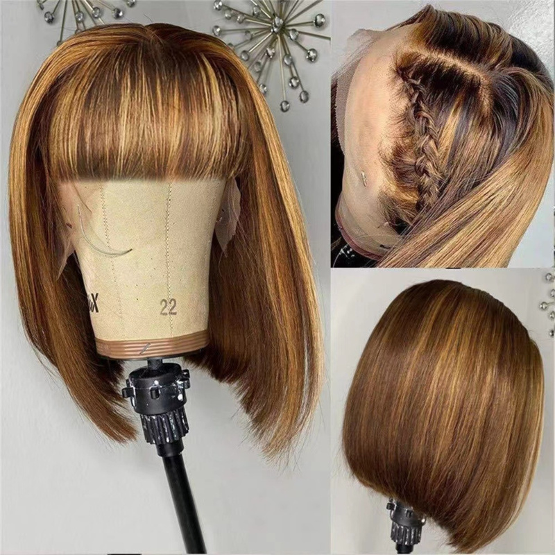 Women's short with air bangs,  - đánh giá và giá Wig Fiber Net
