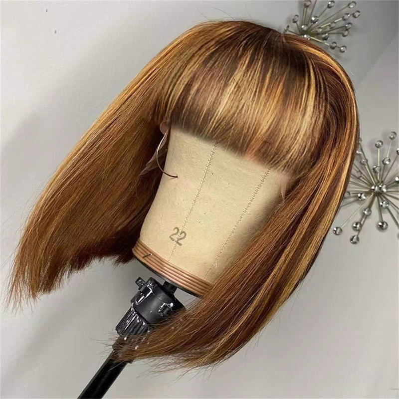 Women's short with air bangs,  - đánh giá và giá Wig Fiber Net
