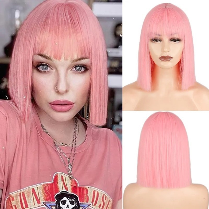 Women's straight wig with air  - đánh giá và giá Wig Fiber Net