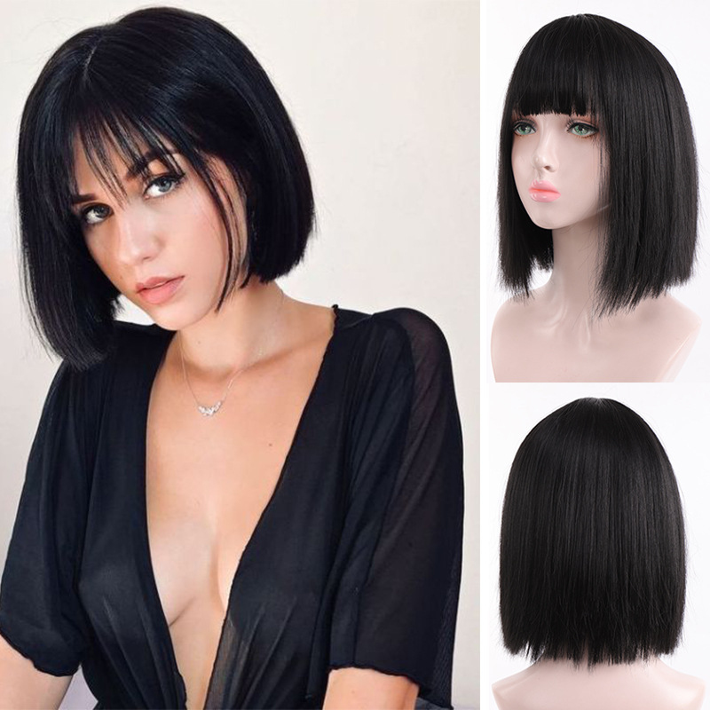 Women's straight wig with air  - đánh giá và giá Wig Fiber Net