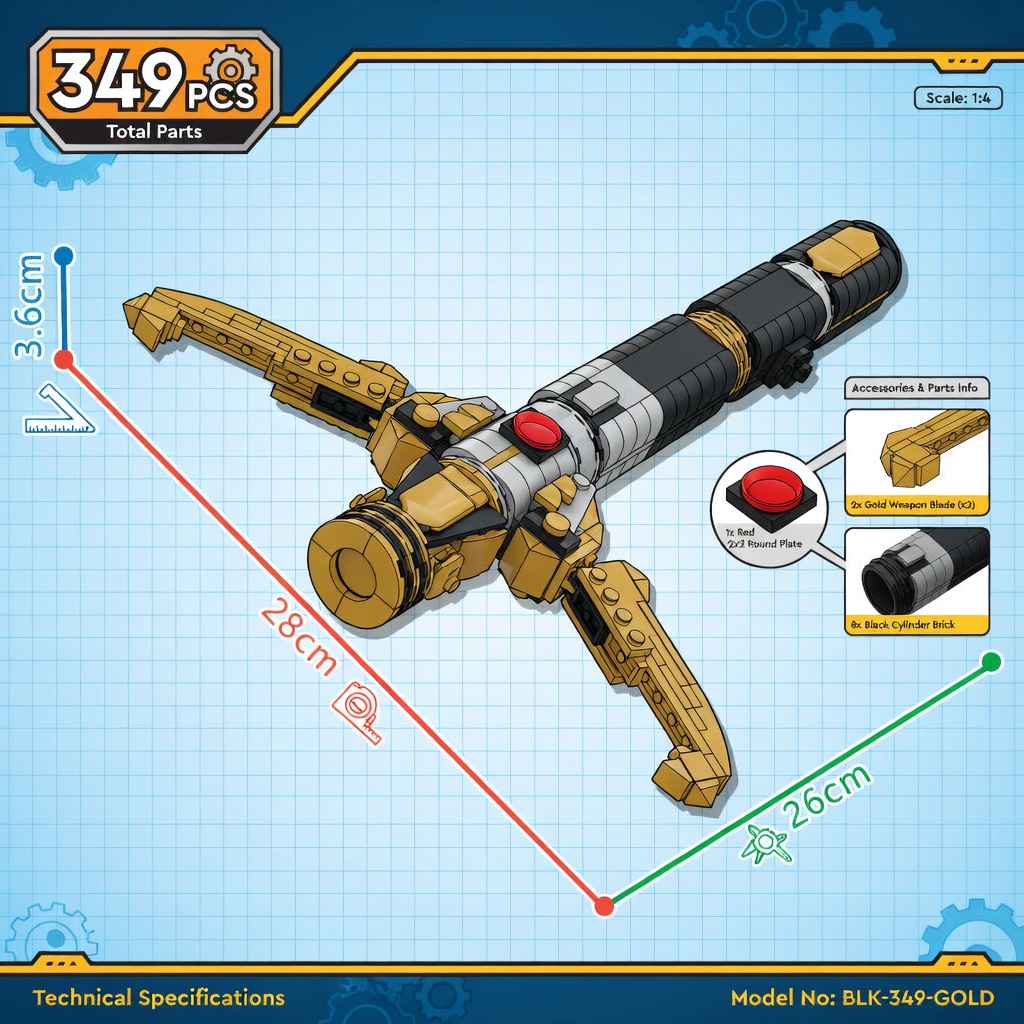 Sci-Fi Energy Sword Hilt MOC B - đánh giá và giá Cosplay Prop Building