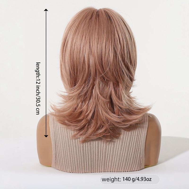 Women's wig with bangs, wolf t - đánh giá và giá Wig Fiber Net