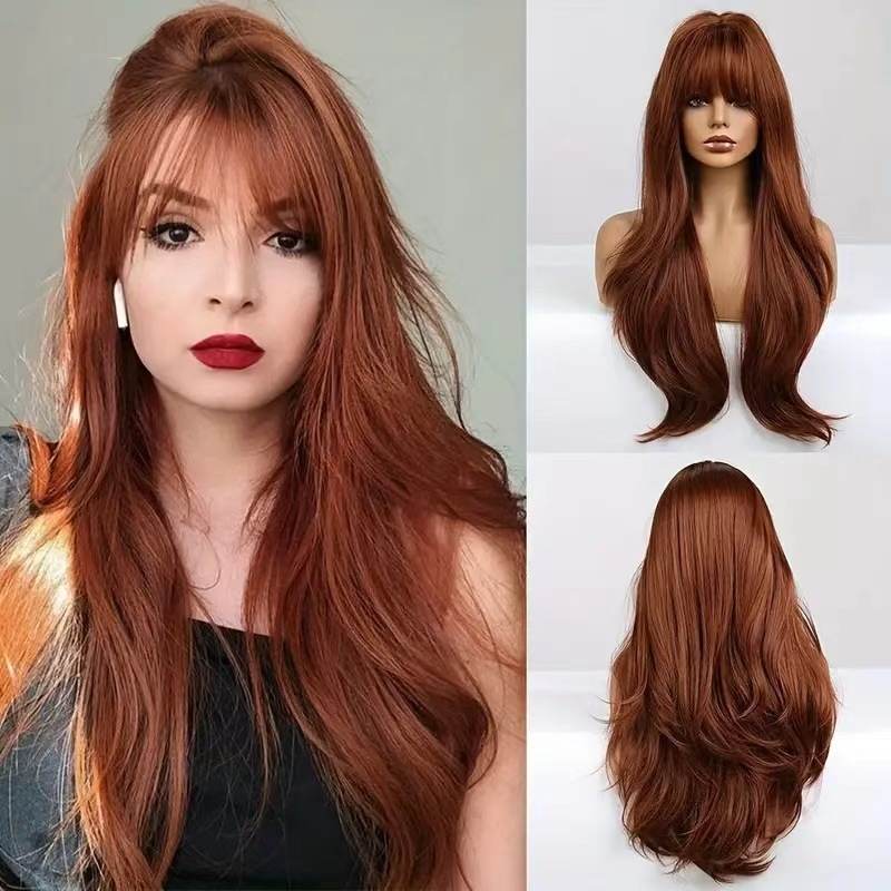 Long straight hair wig with ba - đánh giá và giá Wig Fiber Net