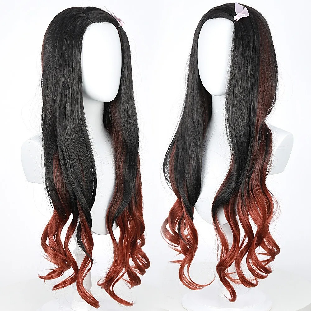 Black Dark Red Gradient Color  - đánh giá và giá Wig Fiber Net