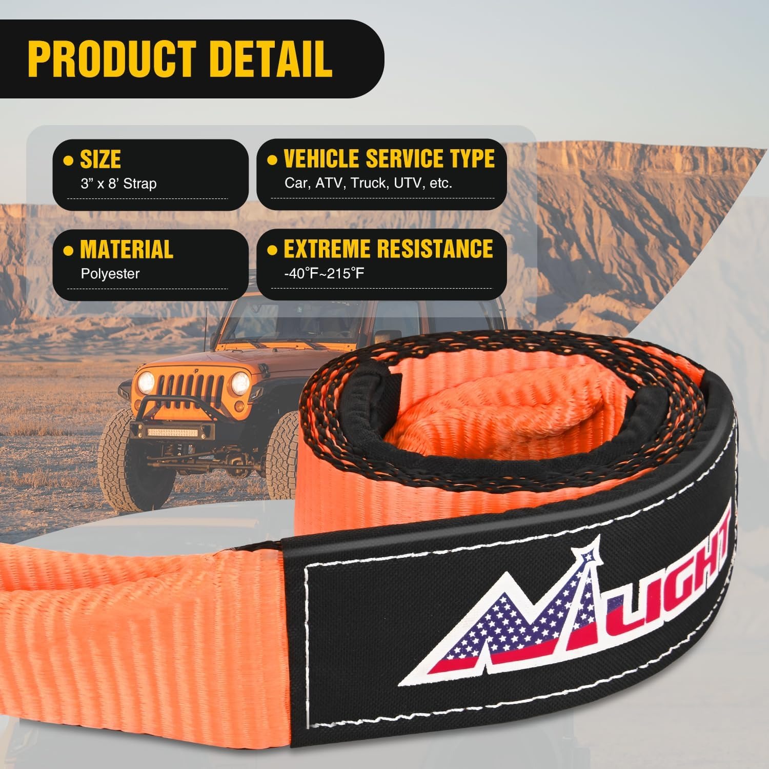 Nilight Offroad Recovery Kit 3 - đánh giá và giá D Ring Strap