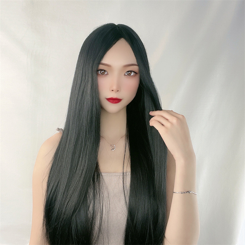 Women's long straight hair wig - đánh giá và giá Wig Fiber Net