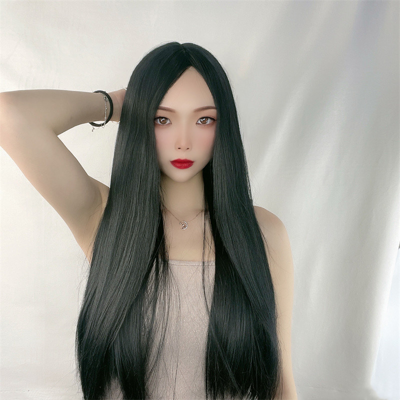 Women's long straight hair wig - đánh giá và giá Wig Fiber Net