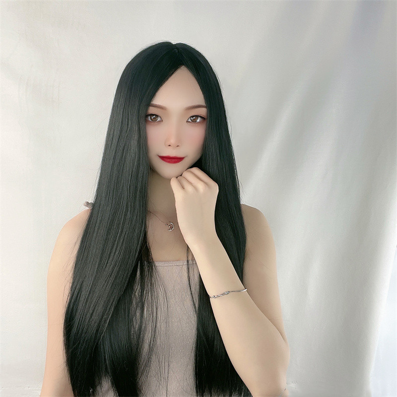 Women's long straight hair wig - đánh giá và giá Wig Fiber Net